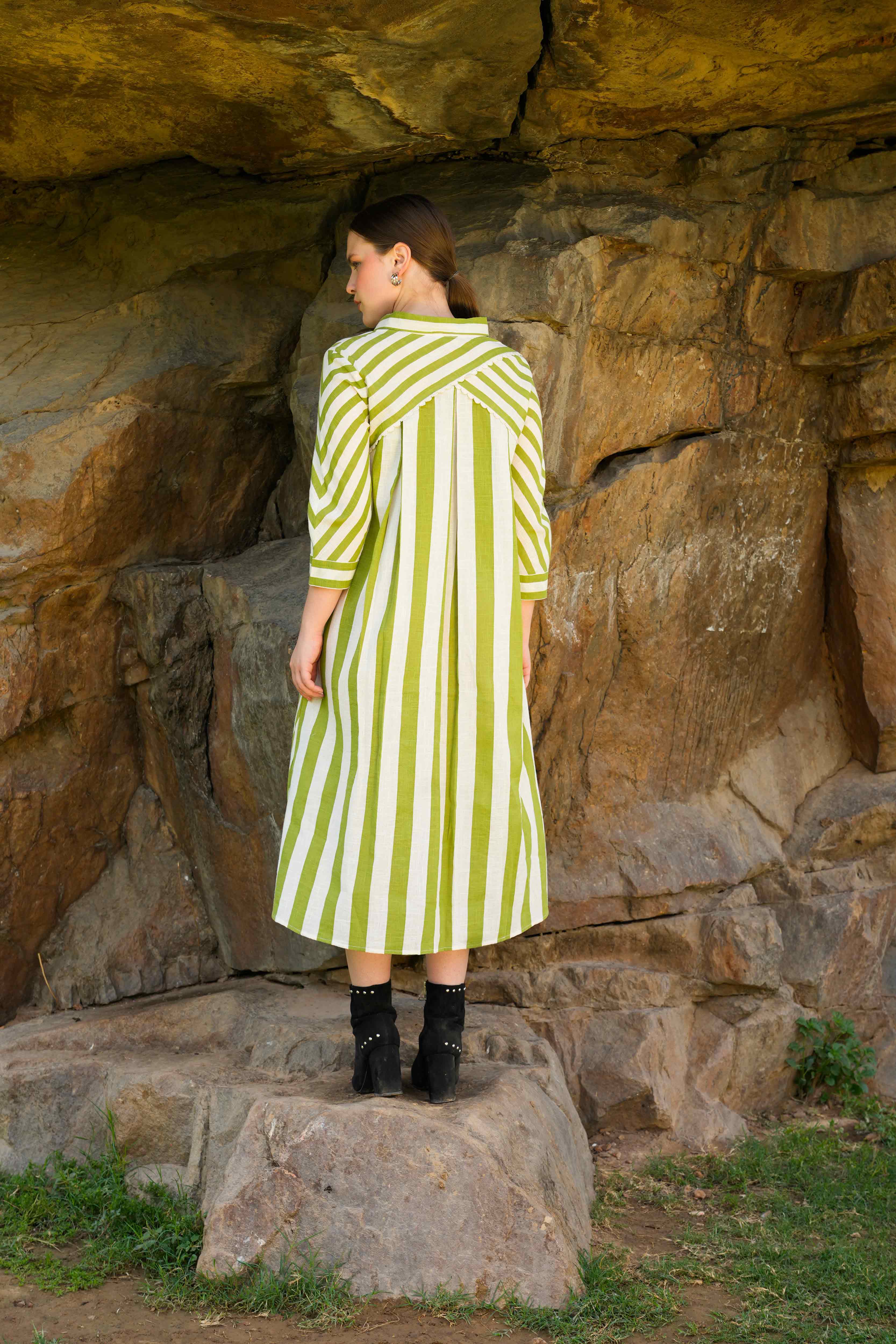 Full back view of Olive Echo dress