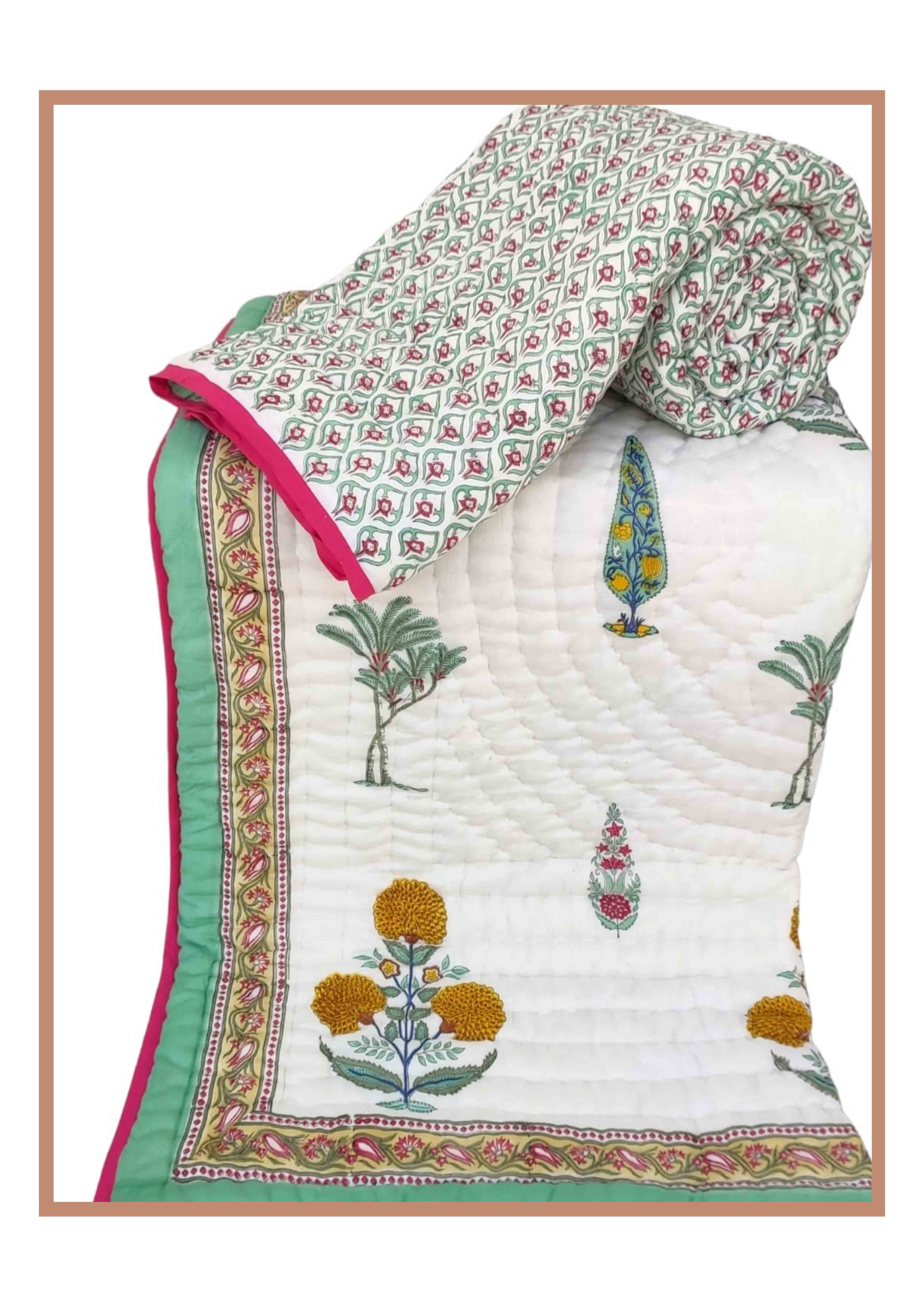 Floral Canopy quilt - twin size preview