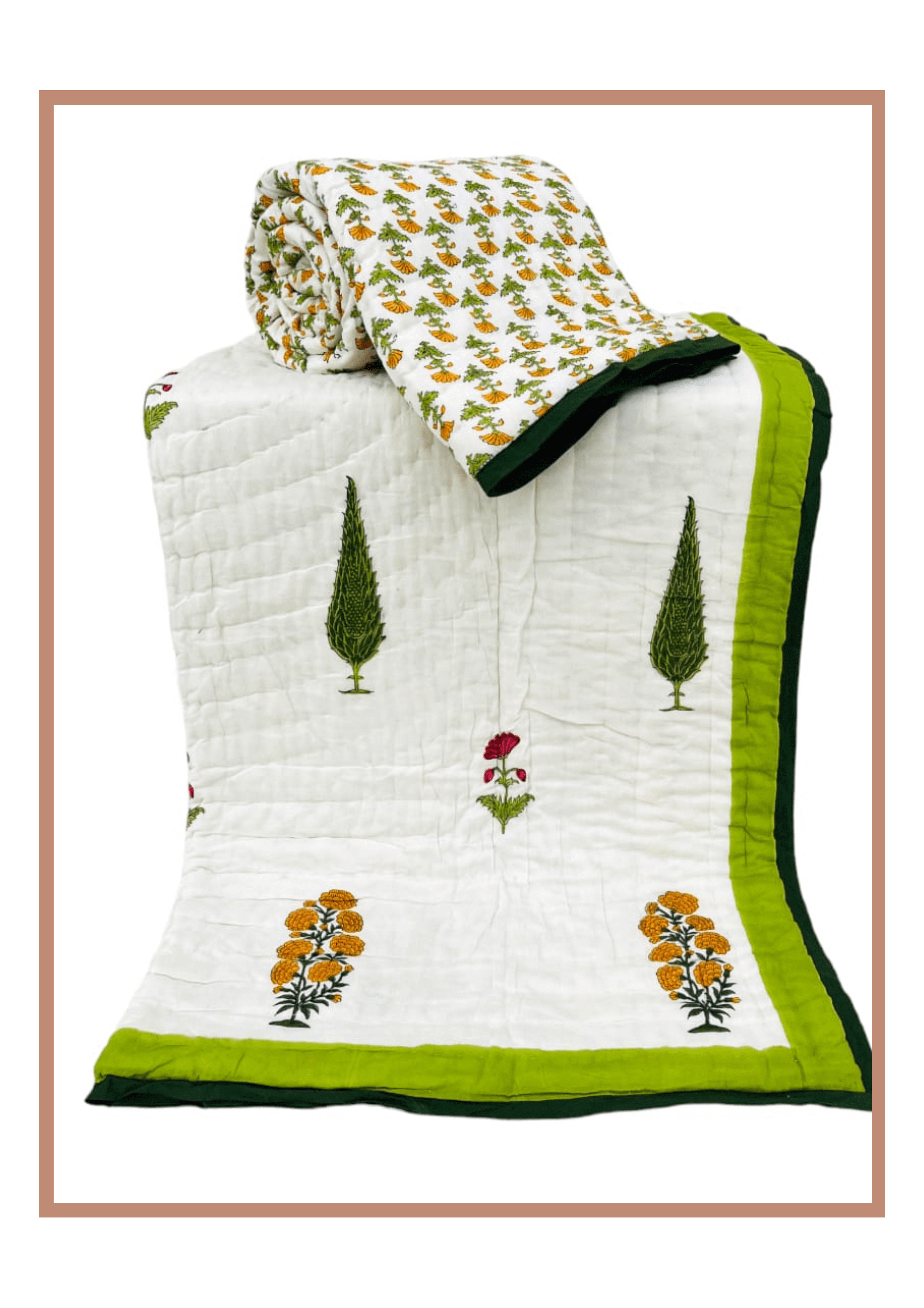 Marigold Grove quilt shown in twin size layout